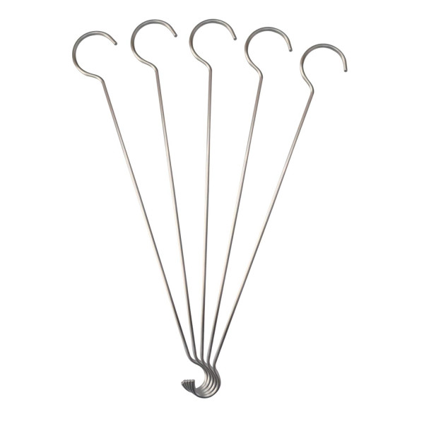 12-Inch Steel S Hooks for Plants, Utensils & Garden Displays (Pack of 5)