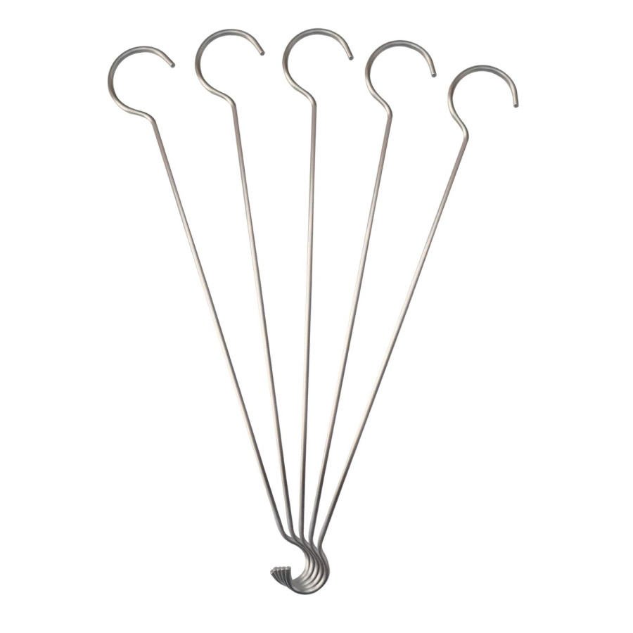 12-Inch Steel S Hooks for Plants, Utensils & Garden Displays (Pack of 5)