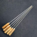 17-Inch Stainless Steel BBQ Skewers with Wood Handle, Kabab Sticks (Set of 5)