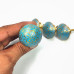 Antique Blue Brass Knobs for Drawers & Cabinets (Pack of 4)