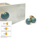 Antique Blue Brass Knobs for Drawers & Cabinets (Pack of 4)