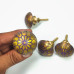 Antique Purple Brass Knobs for Cabinets & Drawers (Pack of 4)