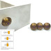 Antique Purple Brass Knobs for Cabinets & Drawers (Pack of 4)