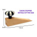 Black & White Resin Wooden Door Stopper Wedge – Home & Office Use (Pack of 1)