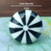 Fancy Black & White Resin Knobs for Wardrobes & Drawers  (Set of 4)