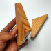 Wooden Triangle Coat Hooks for Wall - Pack of 2, Modern Design for Entryways