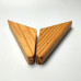 Wooden Triangle Coat Hooks for Wall - Pack of 2, Modern Design for Entryways