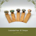 Door Stopper Wedge with Fancy Resin Knob- Non-Slip Wooden Protector ( Pack of 1 )