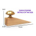 Door Stopper Wedge with Golden Hammered Knob  | Eco-Friendly (Pack of 1)