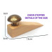 Door Stopper Wedge with Golden Mughal Pattern Knob  | Eco-Friendly (Pack of 1)