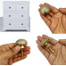 Dotted Brass Knobs for Cabinets, Drawers, Golden 38mm (Set of 4)