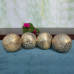 Etched Brass Cabinet Knobs for Cupboard Doors, Drawers, Pulls - Set of 4