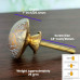 Etched Brass Cabinet Knobs for Cupboard Doors, Drawers, Pulls - Set of 4