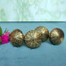 Golden Bronze Mughal Pattern Brass Door Knobs (Set of 4)