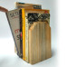 Handmade Wooden Bookends – Stylish Wood & Steel Stand for Shelves & Desks