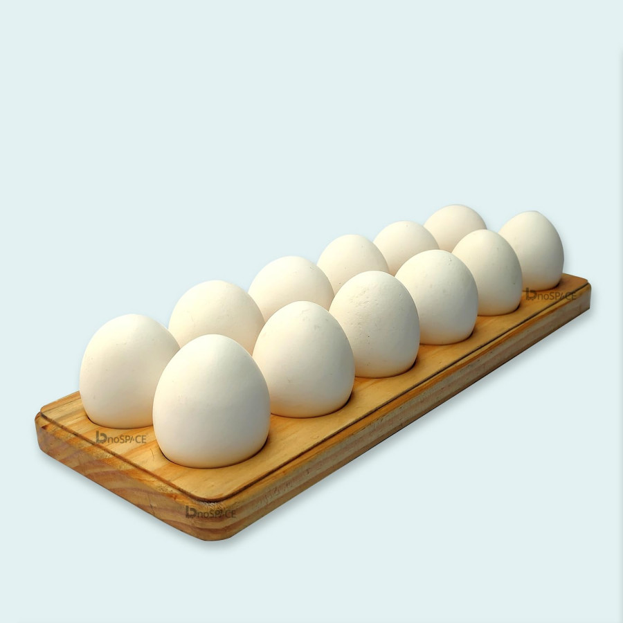 Handmade Wooden Egg Tray – Holds 12 Eggs for Kitchen & Fridge Storage