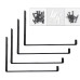 Heavy-Duty L-Shaped Wall Shelf Brackets with Screws (16 x 23 x 1.8 cm) - Set of 4