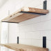 Heavy-Duty L-Shaped Wall Shelf Brackets - Set of 4  (16 x 10 x 1.8 cm)