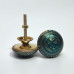 Moon Antique Brass Cabinet Knobs (Set of 4) - Green