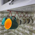 Mug Holder Under Cabinet Rack – No Drilling Shelf Hanger (v8)