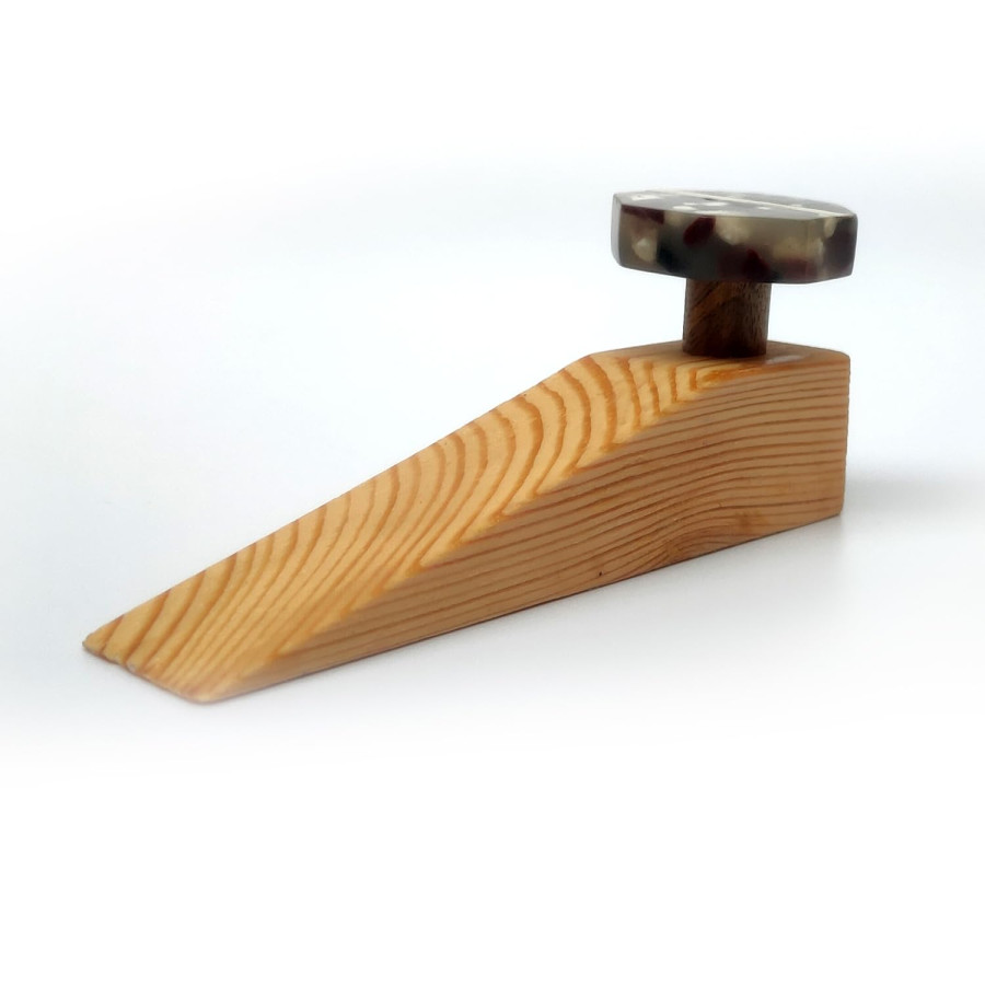 Eco-Friendly Non-Slip Resin Wooden Door Stopper Wedge – (Pack of 1)