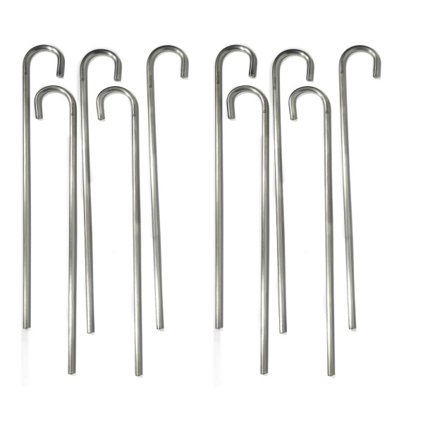 8'' Heavy-Duty Stainless Steel Garden Stakes – Rust-Free Pegs (10-Pack)