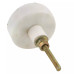 White Round Gold Marble Stone Cabinet Knobs – Elegant Pull Handles (Pack of 4)